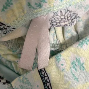 Vanity Halter Top Small Mint Green Geometric Floral Braided Empire Babydoll Boho thumbnail 6