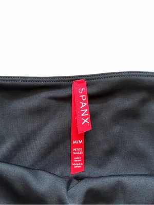 Spanx Faux Leather Moto Leggings Black Compression Shaping Women’s Size Medium thumbnail 6