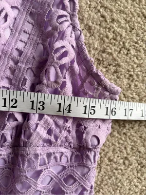 The clothing company purple v-neck lace bohemian maxi dress size large NWT thumbnail 13