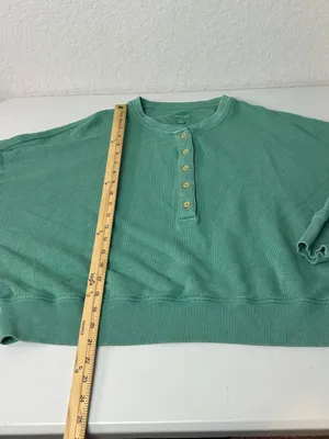 American Eagle Outfitters Relaxed Dolman Sleeve Cotton Blend Henley Size XL thumbnail 6