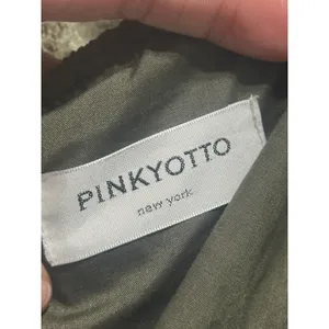 Pinkyotto New York Olive Green Sheer Floral Lace Button Front Midi Dress Small thumbnail 6