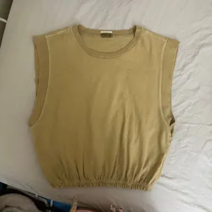 Mother The Swiper‎ Crop Top Bronze Mist Tan Size Small Elastic Band Sleeveless thumbnail 13