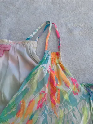 Lilly Pulitzer medium sparkling sands Colorful Cold-Shoulder V-Neck Women's Top thumbnail 7