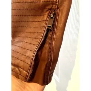 Universal Threads Brown Faux Leather Jacket‎ Women’s Size Medium thumbnail 7