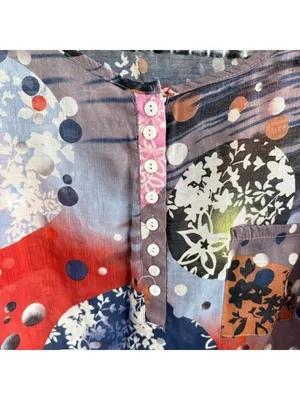 Vibrant Floral Women's Blouse XL thumbnail 3