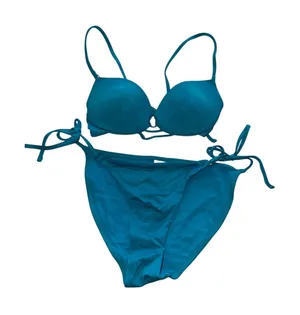 Topshop Teal Tie-Side Bikini Set thumbnail 1
