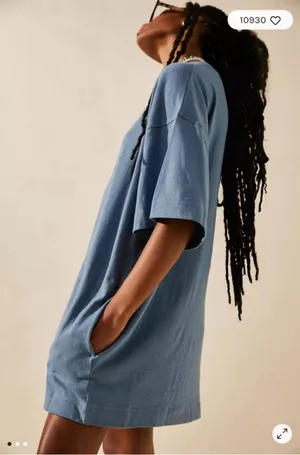 Free People Essential Extreme Tee Mini Copenhagen Blue thumbnail 1