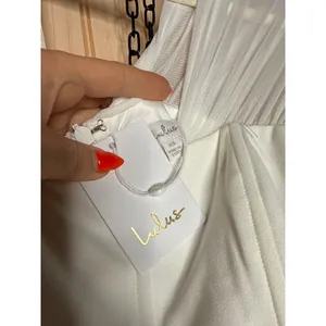 NWT Lulus Forever Remarkable White Bustier Off-the-Shoulder Maxi Dress Bridal XS thumbnail 8