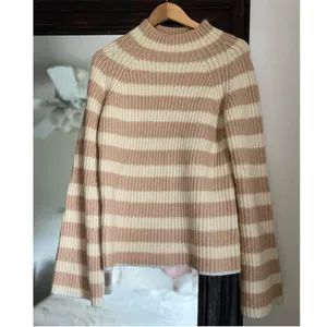 Anthropologie Maeve Striped Turtleneck Wool Blend Large NEW Tags thumbnail 3