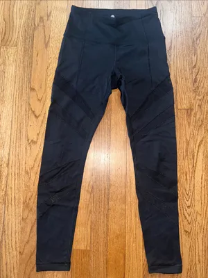 Yogalicious Black High-Waist Mesh Panel Leggings thumbnail 2