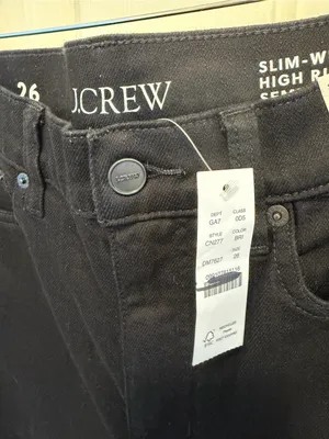 J. Crew Slim-wide Jean Black Rinse Wash Size 26 thumbnail 7