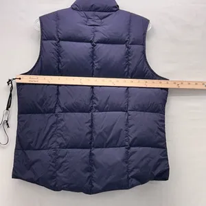 Lands End Down Puffer Quilted Vest Navy‎ Blue Medium thumbnail 10