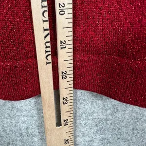 NWT Ann Taylor Loft‎ Womens Sweater Tank Top Red Small Tie Wool Sleeveless Y2K thumbnail 10