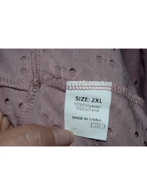 Pink Eyelet Knit Open Front Cardigan Size 2XL thumbnail 3