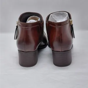 Naturalizer Womens Ankle Boots Size 7.5 Brown Comfort Western Booties Cowgirl thumbnail 7