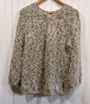 Lou & Grey crewneck multicolor eyelash sweater thumbnail 1