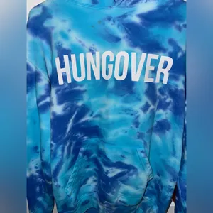 Barstool Sports Blue Tie-Dye Hungover Hoodie thumbnail 6