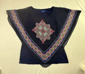 Apt. 9 Women's Navy Blue Floral Medallion Chiffon Layer Overlay Tank Top Size L thumbnail 1