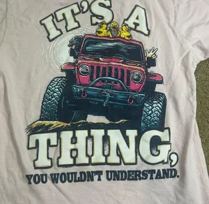 Jedco Women’s Small Pink Jeep- It’s A Thing Short Sleeve T-shirt thumbnail 2