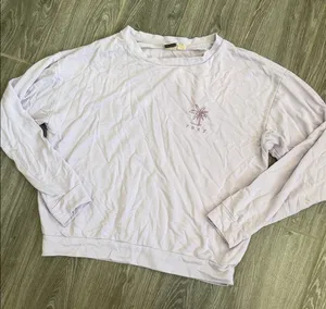 Roxy womens Light Purple super soft modal-lightweight crewneck top medium thumbnail 1