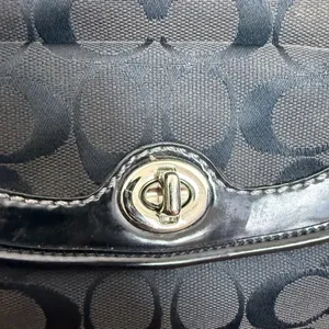 Coach Black Signature C Jacquard File Crossbody Bag with Turnlock Pocket Y2K thumbnail 4