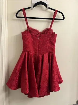 Babyboo Emelie Playsuit Mini Dress in Red Size Small thumbnail 5