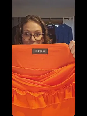 White Fox Bright Orange skirt - S thumbnail 2