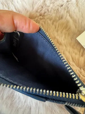 Coach Mini ID Card Case Signature Denim CAN65 NWT Deep Blue Multi thumbnail 3