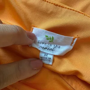 Live In the Moment Orange Crop Tank Top Size M Corset Seam Y2K thumbnail 4