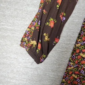 SO Mini Dress XL Brown Mixed Ditzy Floral Print Fit & Flare Cottagecore Prairie thumbnail 13