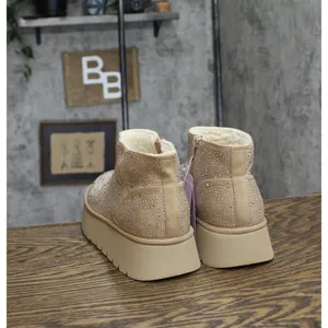 NWT wild fable Missy Platform Booties with Memory Foam Insole Beige Brown 8M thumbnail 8