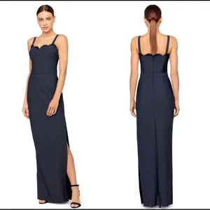 MILLY Karissa Gown In‎ Navy Lace Detail Size 14 NWT thumbnail 2