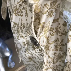 Mossimo Button Down Gold Cream Belted Cotton Trench Coat Women's Size Medium thumbnail 6
