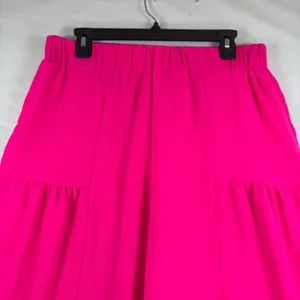 Cato Hot Pink Tiered Palazzo Pant Wide Leg Elastic Waist Lightweight Trouser Med thumbnail 7