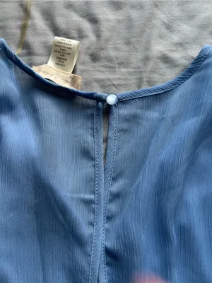 Altar'd State Light Blue Wrap-Front Chiffon Romper thumbnail 4