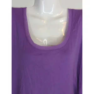 Lauren Ralph Lauren‎ Purple Cotton Scoop Neck Tank Womens XL Coastal Nautical thumbnail 2