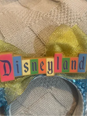 Disney Blue Sequin Bow Headband thumbnail 6