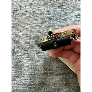 Steve Madden Faux Leather Black and Silver Tone Belt thumbnail 3