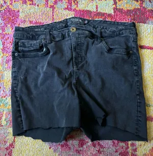 Torrid black denim shorts 18r  thumbnail 1