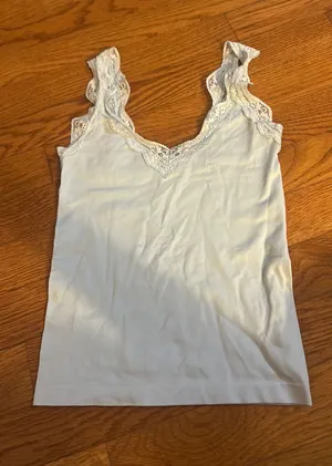 wild fable baby blue lace trim tank top thumbnail 1