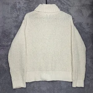 Moral Fiber Women's Cream Cable Knit Turtleneck Sweater Size M Polyester‎ Chunky thumbnail 6