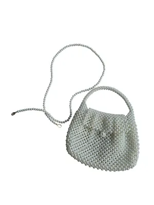 PEARL Beaded Mini Crossbody Bag w/ Detachable Chain thumbnail 8