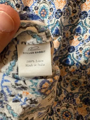 Roller Rabbit white floral multicolor linen shirtdress thumbnail 5
