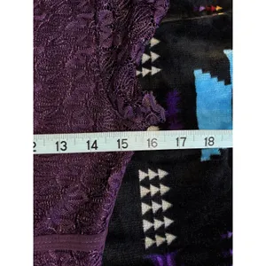 Jubi USA Purple Fit Flare Short Sleeve‎ Lace Top Dress Size Sm Scoop Rhinestone thumbnail 6