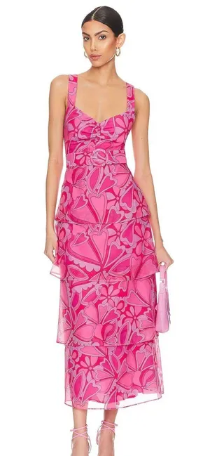 Show Me Your Mumu Pink Ruffle Tiered Dress thumbnail 3