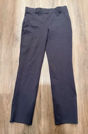Quince Ultra-Stretch Ponte Straight Leg Pants Charcoal Grey Womens Size Medium‎ thumbnail 1