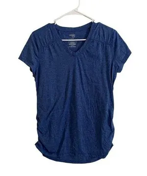 Danskin Now blue workout top athleisure comfortable semi fitted shirt summer thumbnail 1