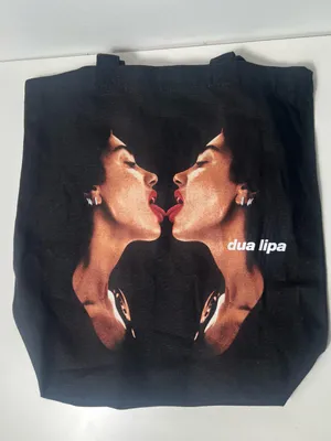 Dua Lipa Radical Optimism Tour Japan VIP Exclusive Black Canvas Tote Bag Merch thumbnail 4