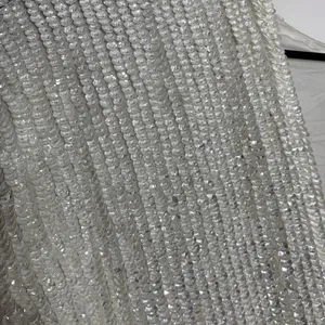 Retrofête Gabrielle Robe Sequins Wrap Mini Dress in Moonglow White Womens XS thumbnail 8
