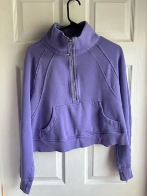 Lululemon Scuba Oversized Funnel-Neck Half Zip - Dark Lavender M/L thumbnail 2